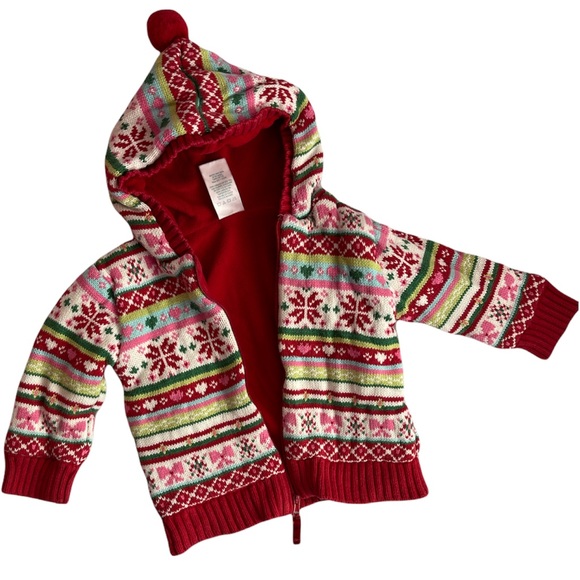 Wonderkids Other - Wonder Kids 18M lined Christmas sweater. Zip up, very thick unisex red green